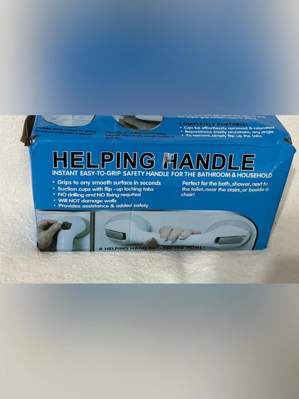 Hanging Handle Suction Grab Bar - Blue - Unknown Brand